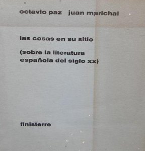 Las cosas en su sitio : sobre la literatura española del siglo XX