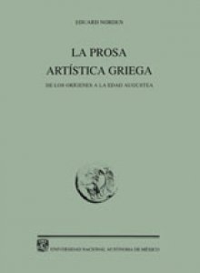 La prosa artística griega : de los orígenes a la edad augustea