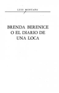 Brenda Berenice, o, El diario de una loca