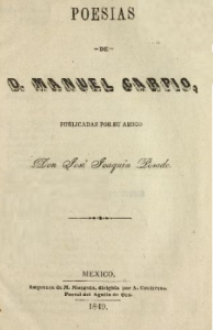 Poesías de D. Manuel Carpio