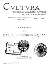 Cuentos de Manuel Gutiérrez Nájera