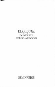 El Quijote : palimpsestos hispanoamericanos