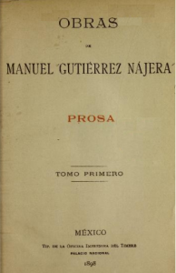 Obras de Manuel Gutiérrez Nájera : prosa