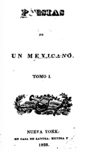 Poesías de un mexicano. Tomo I