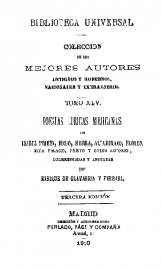 Poesías líricas mexicanas de Isabel Prieto, Rosas, Sierra, Altamirano, Flores, Riva Palacio, Prieto y otros autores