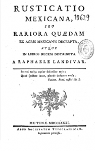 Rusticatio mexicana : seu Rariora quaedam ex agris mexicanis decerpta : atque in libros decem distributa