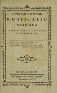 Rusticatio mexicana : editio altera auctior et emendatior