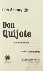 Las armas de don Quijote : sinónimos voluntarios