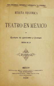Reseña histórica del teatro en México