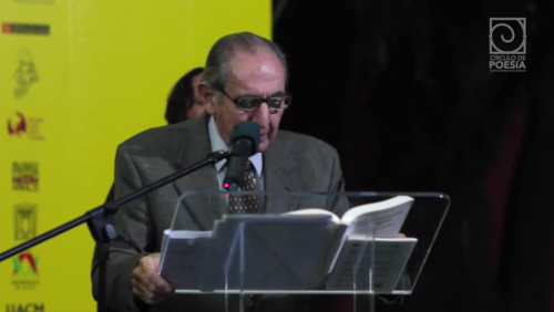 Eduardo Lizalde recita un fragmento de ''Tercera Tenochtitlán''  