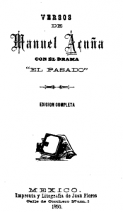 Versos de Manuel Acuña - Detalle de la obra - Enciclopedia de la Literatura  en México - FLM - CONACULTA